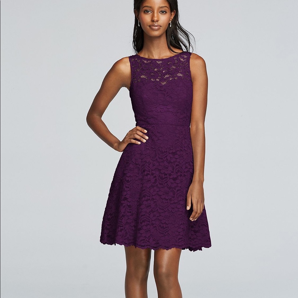 Dark plum bridesmaid dress